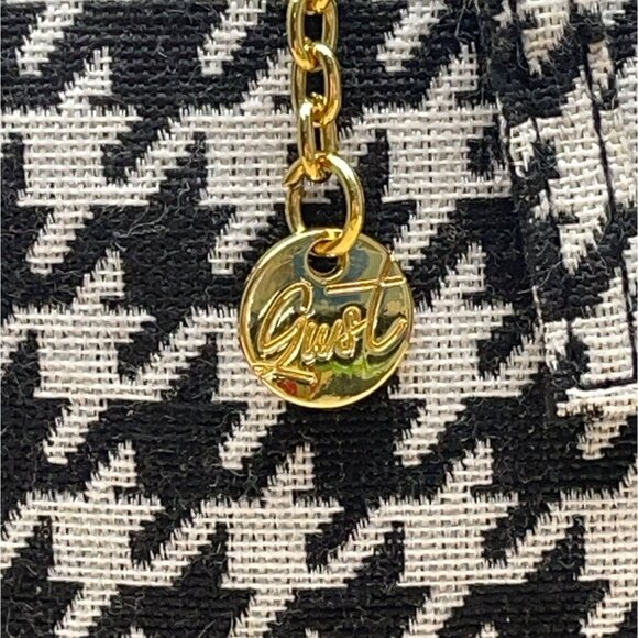 Glowiest Women’s Black & White Houndstooth Signature Vanity Shoulder Case Size S - Picture 3 of 9